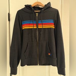 Aviator Nation Multi-colored Stripe Hoodie